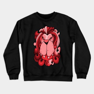 Lion - Cherry Tomato Red Crewneck Sweatshirt